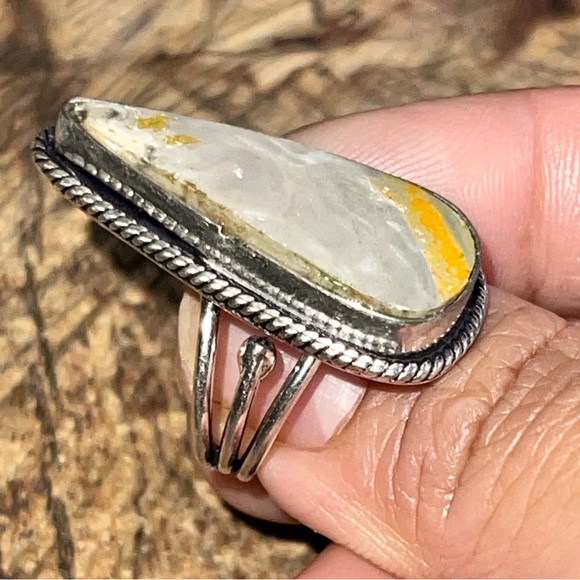 Indonesian Bumblebee Jasper Ring Size 5 1/4 - Picture 11 of 13